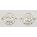RARD1555PERS Sterling Silver Nantucket Basket Post Earrings